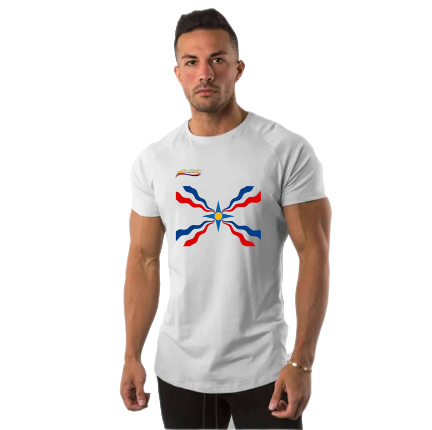 T-Shirt A W Men T-Shirt Assyrian Flag - Image 1