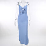 Tie Knot Cut Out Side Slit Women dress