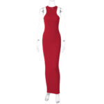 Women's Summer Bodycon Dress Sexy Sleeveless Round Neck - Image 2