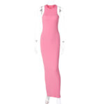 Women's Summer Bodycon Dress Sexy Sleeveless Round Neck - Image 3