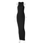 Women's Summer Bodycon Dress Sexy Sleeveless Round Neck - Image 4